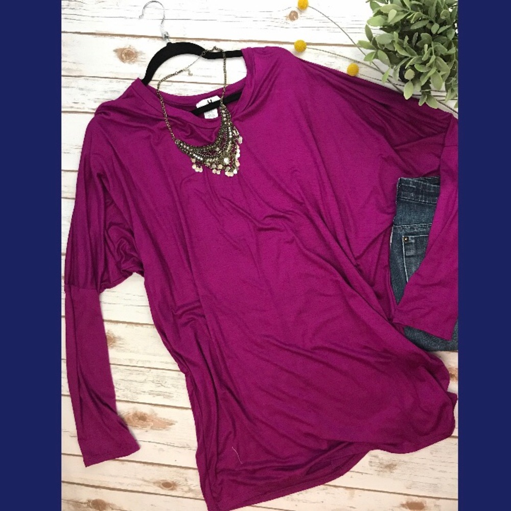 Cottonwood dolman tee (fuchsia color)